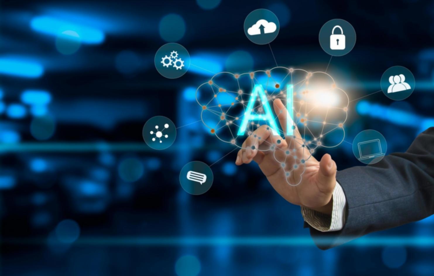 Vizualni prikaz blockchain mreže i AI sustava